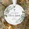 Greenery Gold Personalised Photo Baptism Ornament