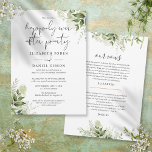 Greenery Happily Ever After Party Wedding Vows Invitation<br><div class="desc">Featuring delicate floral greenery, this chic Happily Ever After party wedding invitation can be personalised with your special event information, and wedding vows on the reverse, set in modern, elegant typography. Perfect for any marriage celebrations, including vow renewals, 1st-anniversary receptions, post-elopement parties or had to have a micro-downsized wedding and...</div>