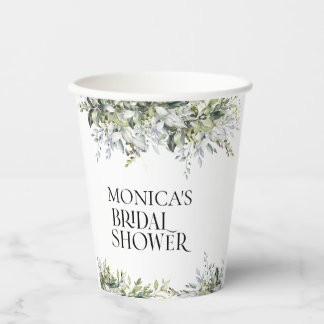 Greenery Herbal Bridal Shower Paper Cup
