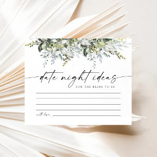 Greenery Herbal Date Night Ideas Card
