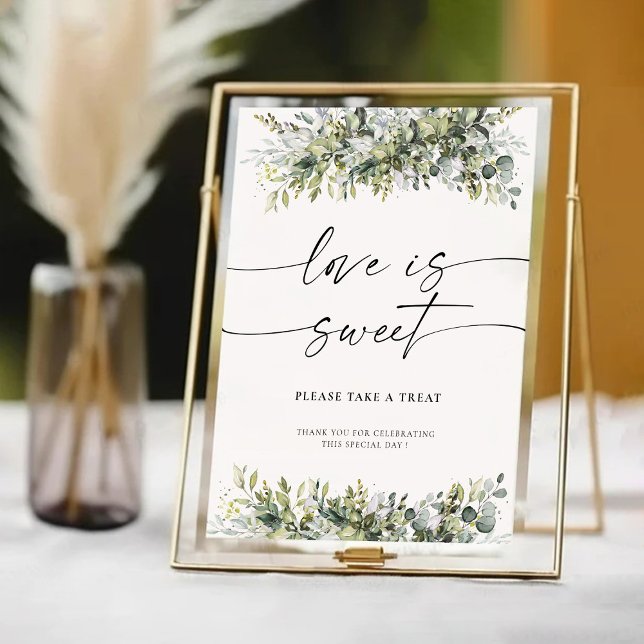 Greenery Herbal Love Is Sweet Sign (Creator Uploaded)