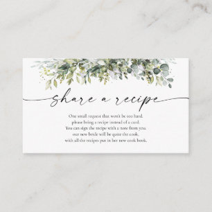 Greenery Herbal Share a Recipe Enclosure Card