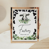 Greenery Holy Cow Baby Shower Favours
