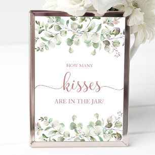 Greenery How Many Kisses Sign