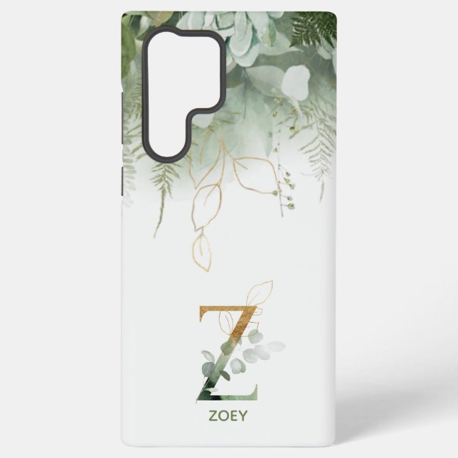 Greenery Initial Z Case-Mate Samsung Galaxy Samsung Galaxy S22 Ultra Case (Back)