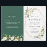 Greenery Ivory Floral Folded Wedding Program<br><div class="desc">Create the perfect wedding program with this "Greenery Ivory Floral Frame" template. This high-quality design is easy to customize to be uniquely yours! (1) Note that the papers arrive flat, and you'll need to Fold the Middle to convert them to folded papers. (2) For further customization, please use Zazzle's design...</div>