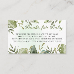 Greenery jungle Safari Wild Animals Books for Baby Enclosure Card