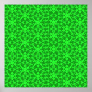 Greenery Kaleidoscope Poster