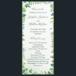 Greenery Leaf Foliage Watercolor Wedding Programs Programme<br><div class="desc">These wedding programs feature watercolor greenery leaves and foliage. The front of the card has the ceremony and the back of the card lists the bridal party. These wedding programs are part of a collection which includes a full range of matching wedding stationery and bridal products. Please view the collection...</div>