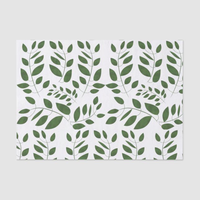 Greenery Leaf Pattern Tissue Paper (Front)