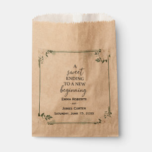Greenery Leaf Wedding Favour Boxes Favour Bag