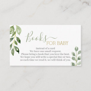 Greenery leaves bring a book enclosure card