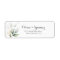 Greenery Leaves Gold Foil Watercolor Address Label