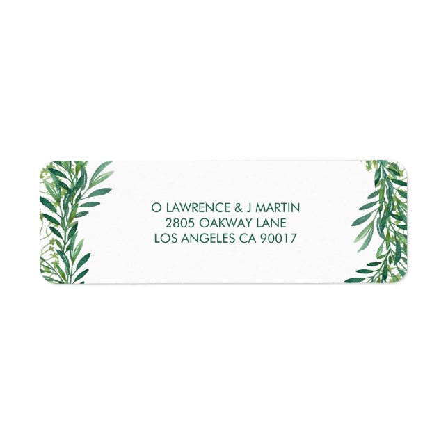 Greenery Leaves Watercolor (Front)