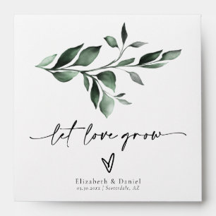 Greenery Let Love Grow Favour Garden Seed Packet  Envelope