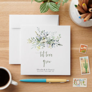 Greenery Let Love Grow Garden Gift Seed Packet  Envelope