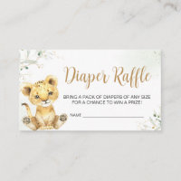 Greenery Lion Baby Shower Diaper Raffle