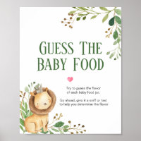 Greenery Lion Baby Shower Guess the Baby Food