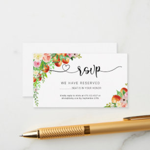 Greenery little orange cutie RSVP enclosure card