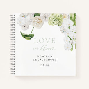 Greenery Love In Bloom Bridal Shower Guestbook Notebook