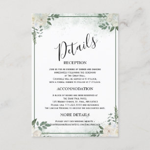 Greenery Minimalist Wedding Enclosure Cards
