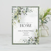 Greenery New Home Moving Announcement Addess