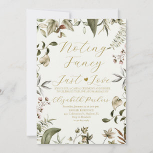 Greenery Nothing Fancy Just Love Elopement Invitation