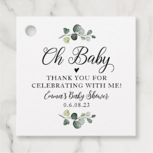 Greenery Oh Baby Favour Tag