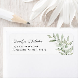 Greenery Olive Branch Baby's Breath Return Address