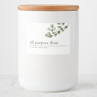 Greenery Pantry Food Label