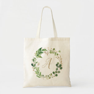 Greenery Personalised Monogram Tote Bag