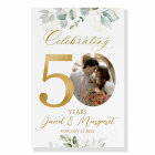 Greenery Photo Anniversary Welcome sign, 50th Wedd