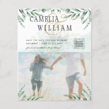 Greenery PHOTO WEDDING INVITATION Eucalyptus 