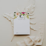 Greenery Pink Blush Floral Wedding Advice Card<br><div class="desc">This greenery pink blush floral wedding advice card is perfect for a simple wedding. The design features hand-painted illustrated beautiful pink, blush and yellow peonies with green foliage. These cards are perfect for a wedding, bridal shower, baby shower, graduation party & more. Personalise the cards with the names of the...</div>