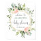 Greenery pink girl baby shower welcome sign