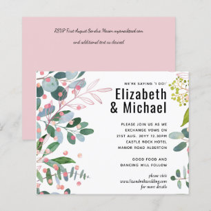 Greenery Pink Modern Wedding