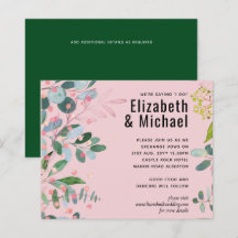 Greenery Pink Modern Wedding