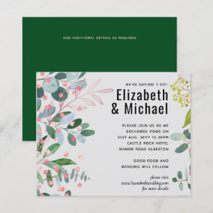 Greenery Pink Modern Wedding
