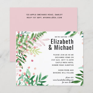 Greenery Pink Modern Wedding
