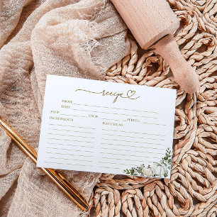 Greenery Pumpkin Bridal Shower Recipe Cards