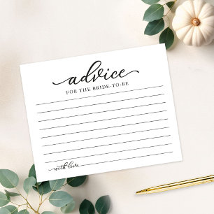 Greenery Pumpkin Fall Bridal Shower Advice Cards