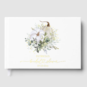 Greenery Pumpkin Fall Bridal Shower Guest Book