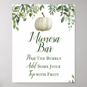 Greenery Pumpkin Sign, Bridal Shower Sign