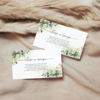 Greenery Recipe Request Card
