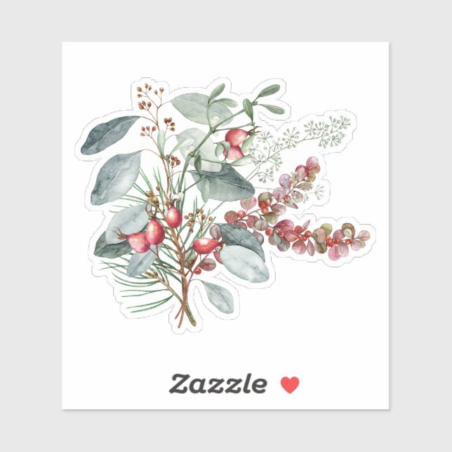 Greenery Red Green Sticker (Sheet)