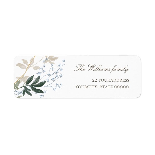 greenery Return Address Label (Front)