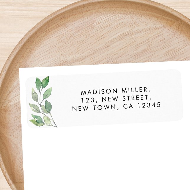 Greenery Return Address Label (Creator Uploaded)