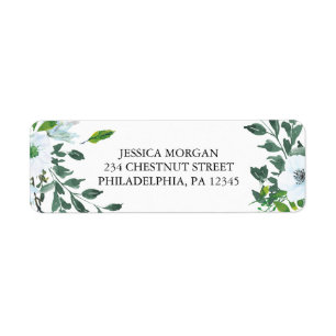 Greenery Return Address Label Wedding