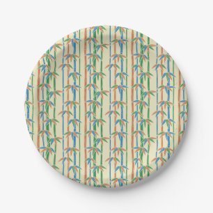Greenery Rustic Bamboo Forest Paper Plate