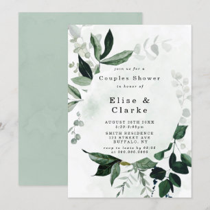 Greenery Rustic Eucalyptus Couples Shower Invites